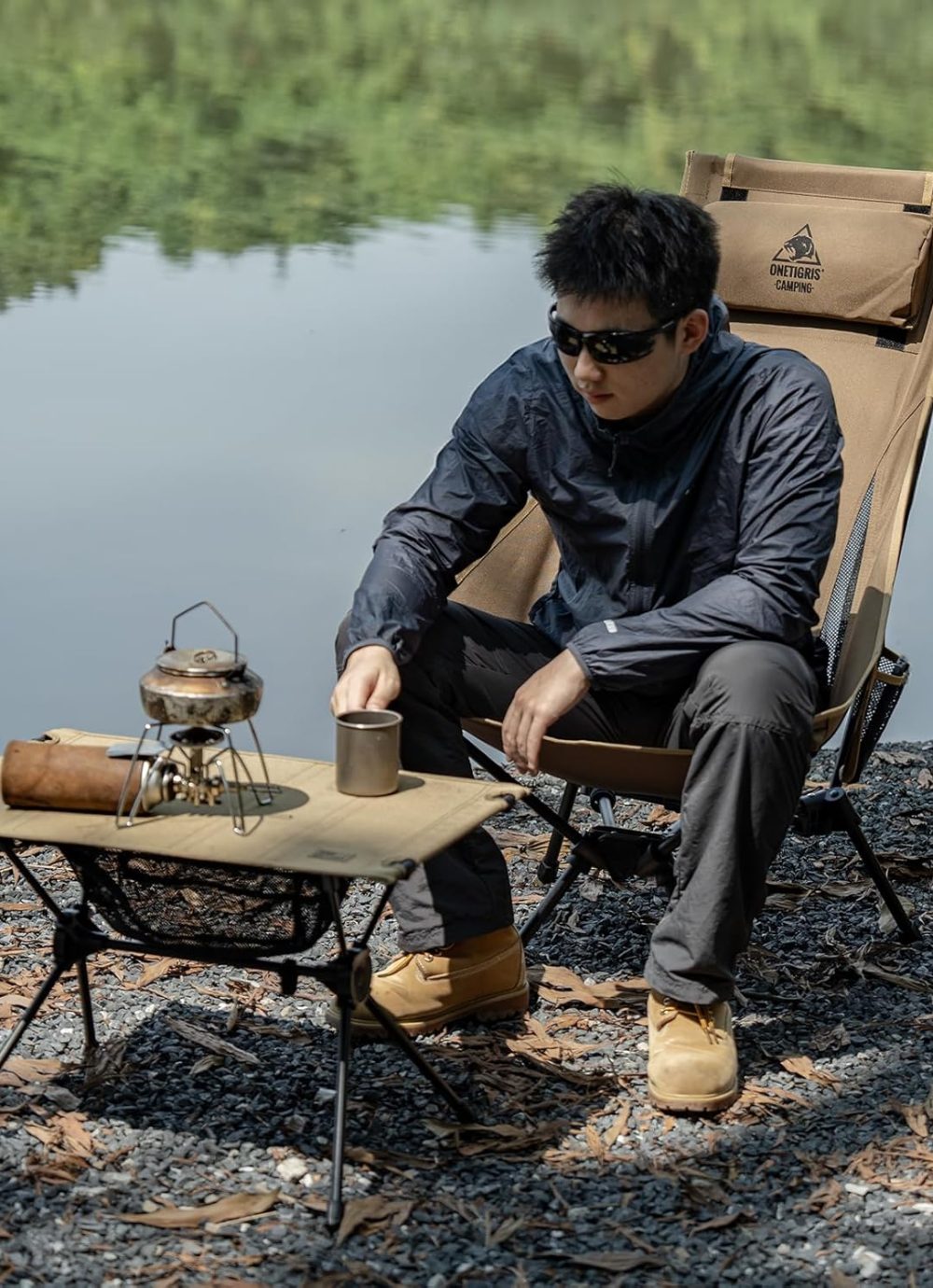 OneTigris Tigerblade High Back Camping Chair with Pillow Design, Comfortable Widened Seat Folding Chair - Image 2