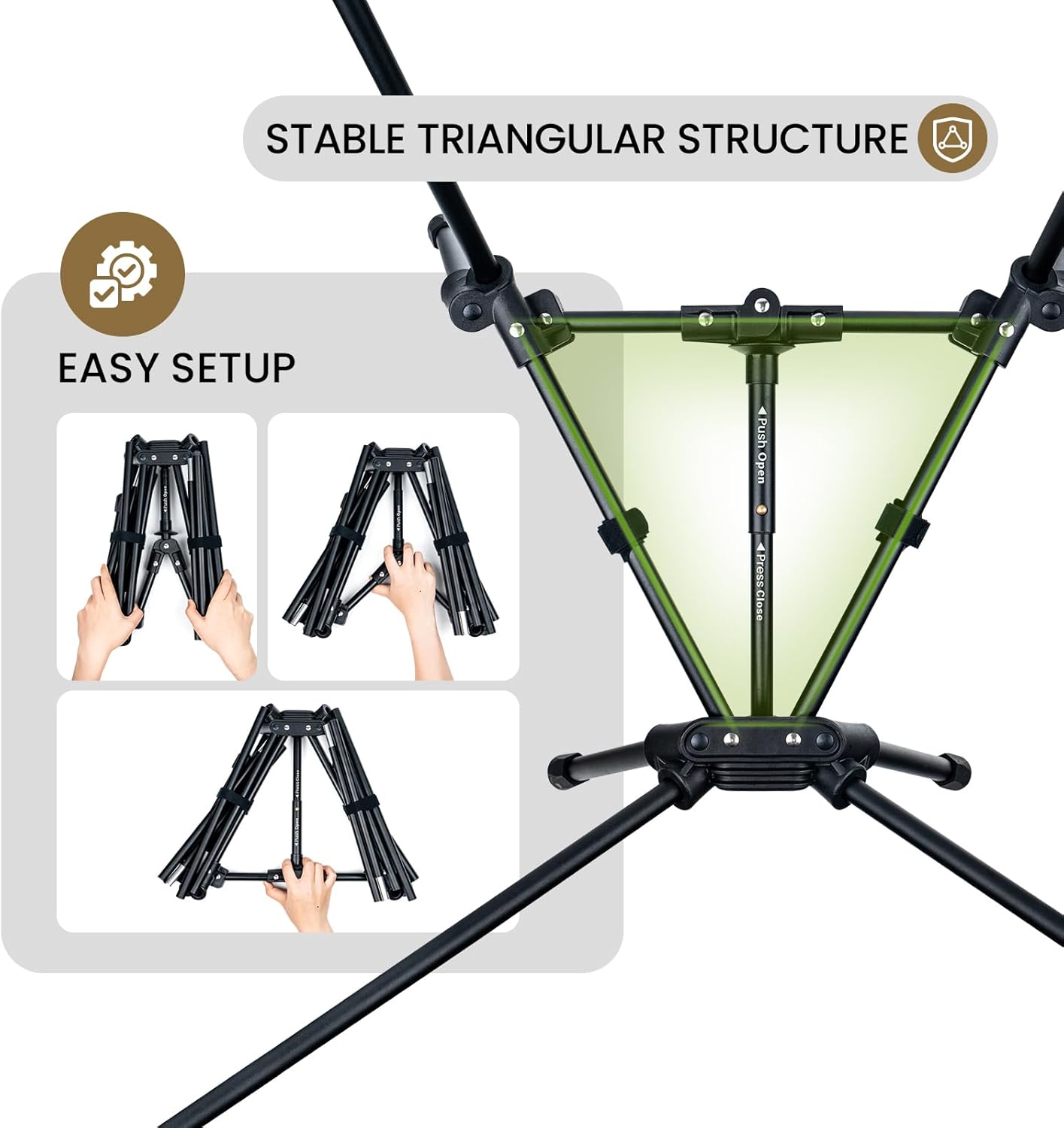 OneTigris Tigerblade High Back Camping Chair with Pillow Design, Comfortable Widened Seat Folding Chair - Image 5