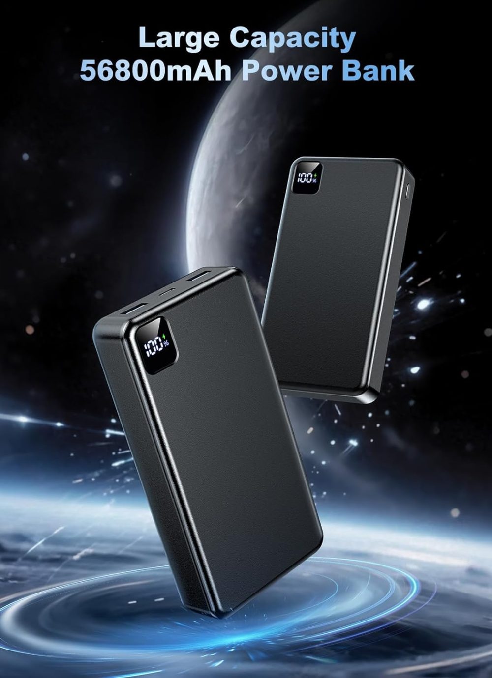 Portable Charger Power Bank 56800mAh Battery Pack-22.5W Fast Charging with USB C & LED Display, 3 Outputs High Capacity Portable Power Bank for iPhone 16/15/14/13 Series, Samsung, iPad etc - Image 3