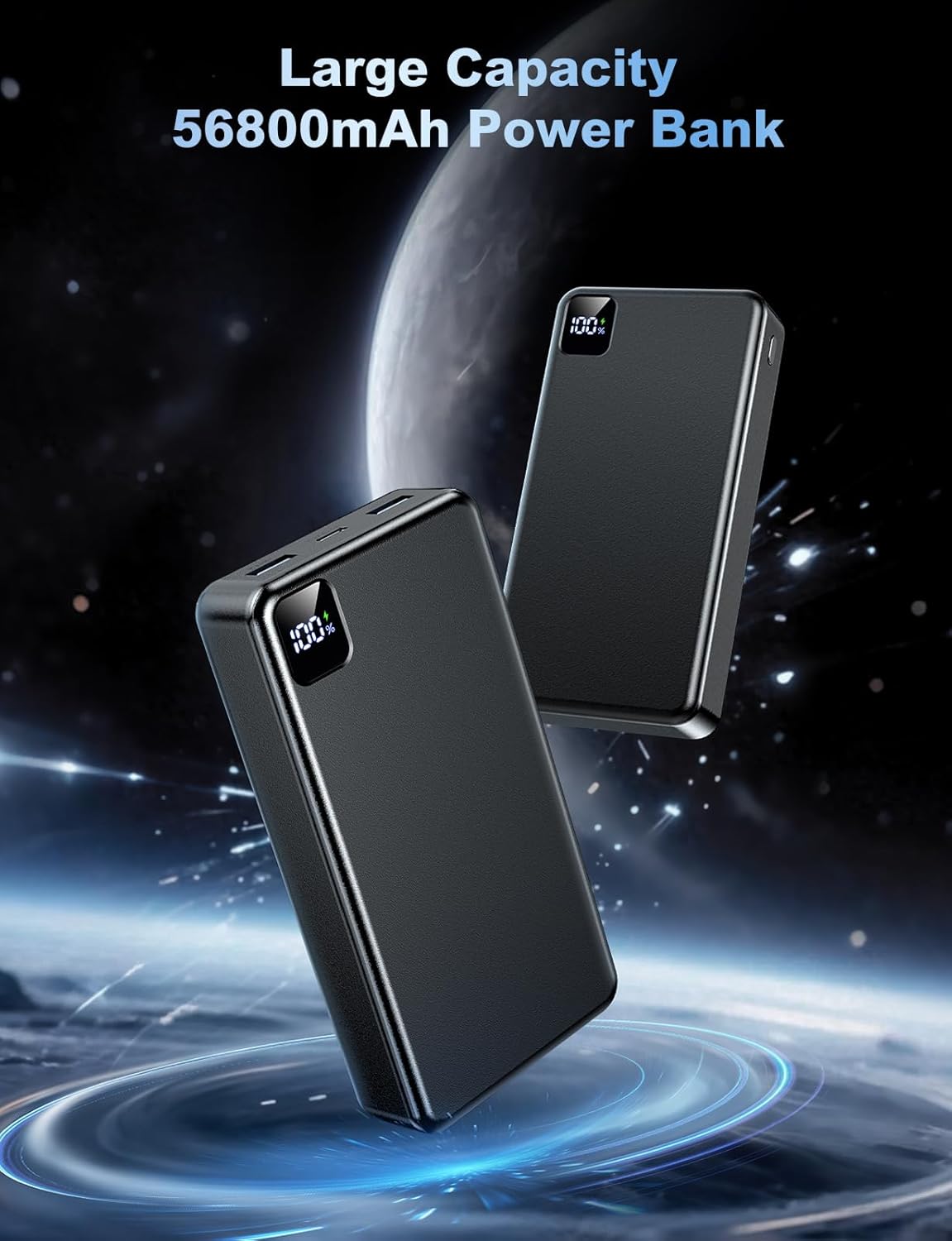 Portable Charger Power Bank 56800mAh Battery Pack-22.5W Fast Charging with USB C & LED Display, 3 Outputs High Capacity Portable Power Bank for iPhone 16/15/14/13 Series, Samsung, iPad etc - Image 3